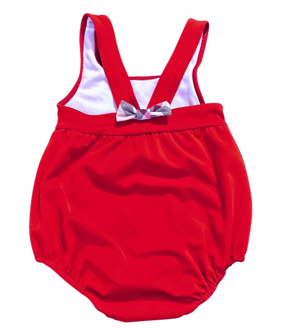 Burberry red swim suit, 3 Years