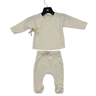 Quincy Mae Cream two piece set, 0-3 months