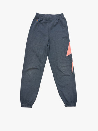 Aviator Nation Charcoal Sweatpants with Pink Lightning, 10 years