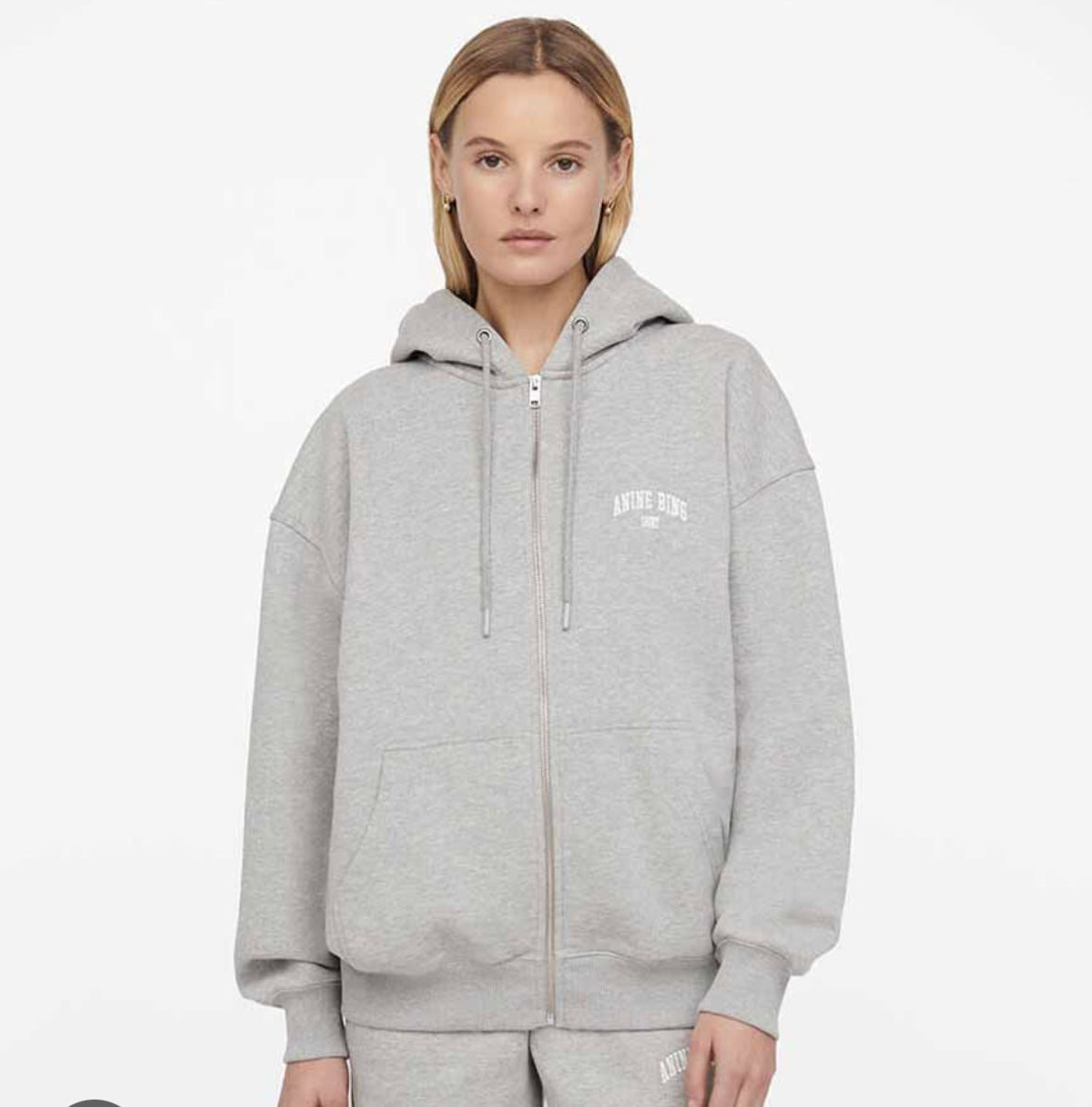 Anine Bing Zane Hoodie and shorts, X-Small Top/ Small Shorts