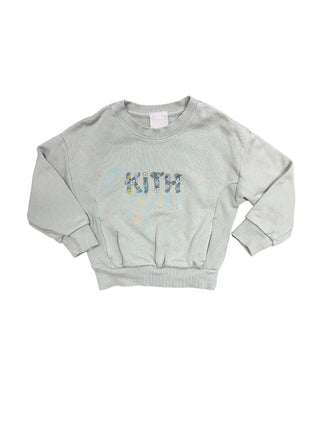 Kith Green Floral Logo Sweatshirt, 3 years