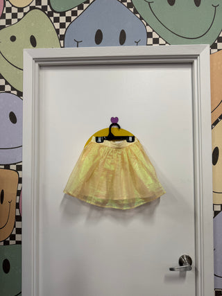 Morley Halloween Yellow and cream sparkly skirt, 5-6 years