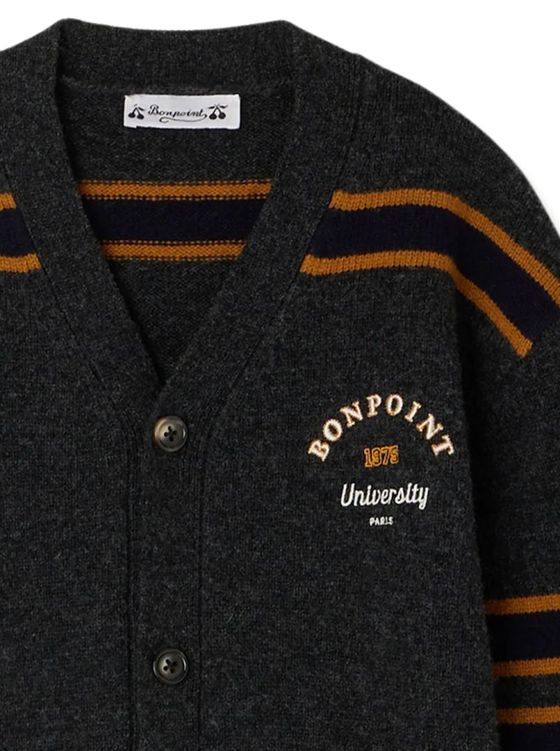 Bonpoint striped detail wool cardigan brand new, 10 years