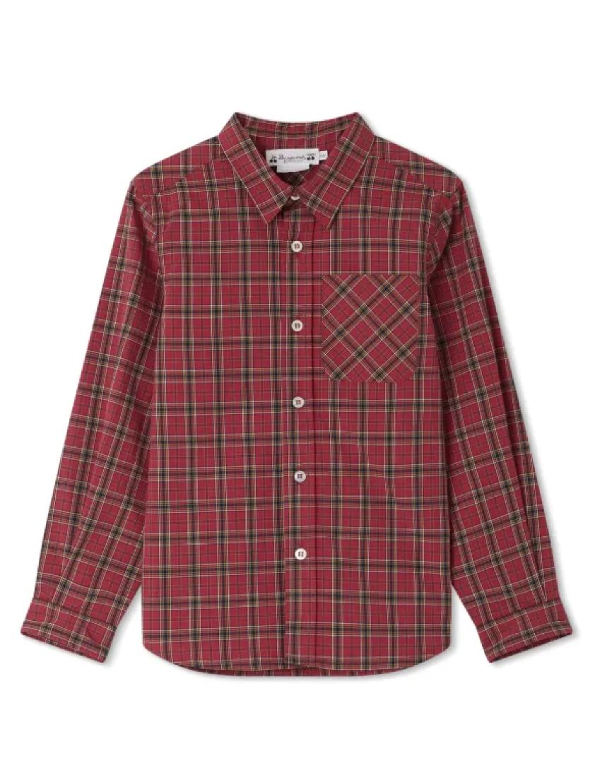 Bonpoint Tango checked cotton shirt brand new, 10 years