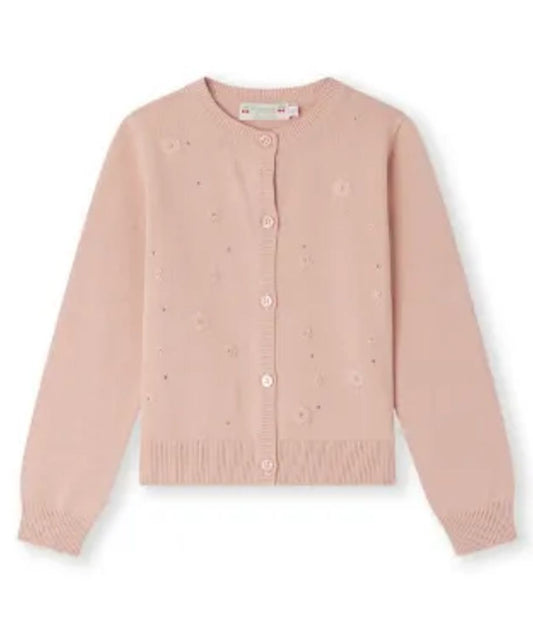 bonpoint Francille Floral Cotton Cardigan pink brand new, 6 years