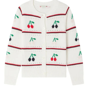bonpoint Armel Jacquard cardigan | White brand new, 8 years