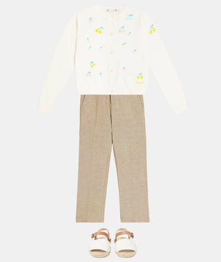 bonpoint Toesie embroidered cotton cardigan brand new, 8 years