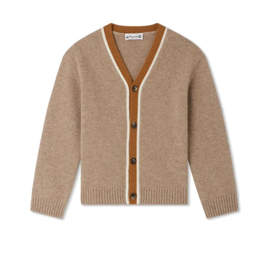 Bonpoint Garfield stripe-detail cashmere cardigan brand new, 4 years