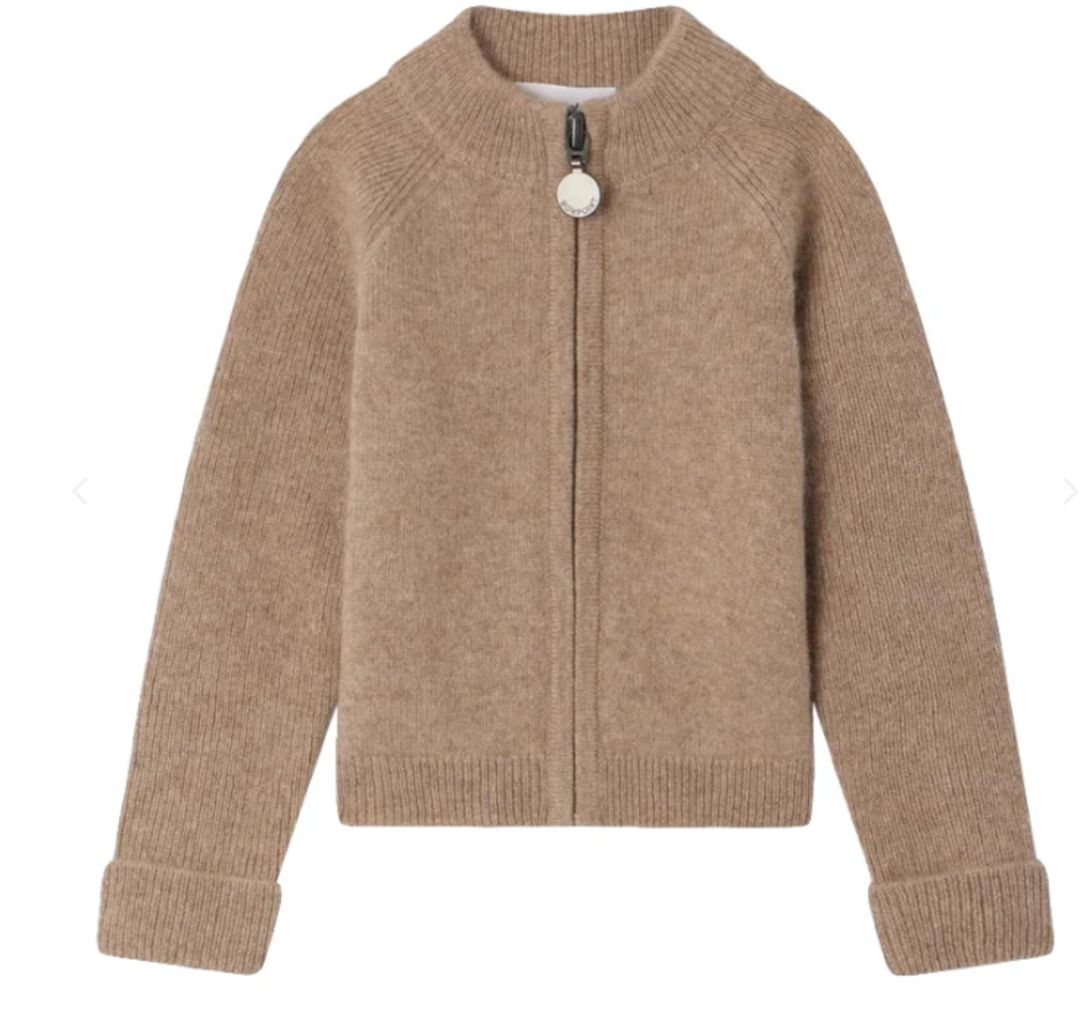 Bonpoint Garfield stripe-detail cashmere cardigan brand new, 3 years