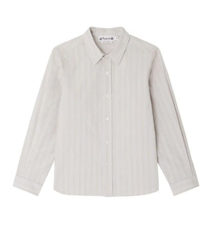 Bonpoint Tangui shirt with pointed collar and stripes brand new, 6 years