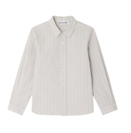 Bonpoint Tangui shirt with pointed collar and stripes brand new, 6 years