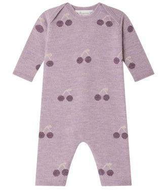 Bonpoint Combinaison Gwenda en laine | Violet brand new, 18 months