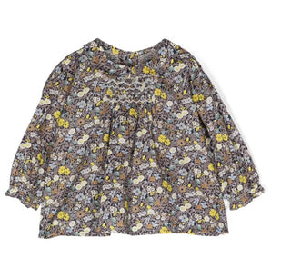 Bonpoint Julietti floral-print cotton blouse brand new, 6 months