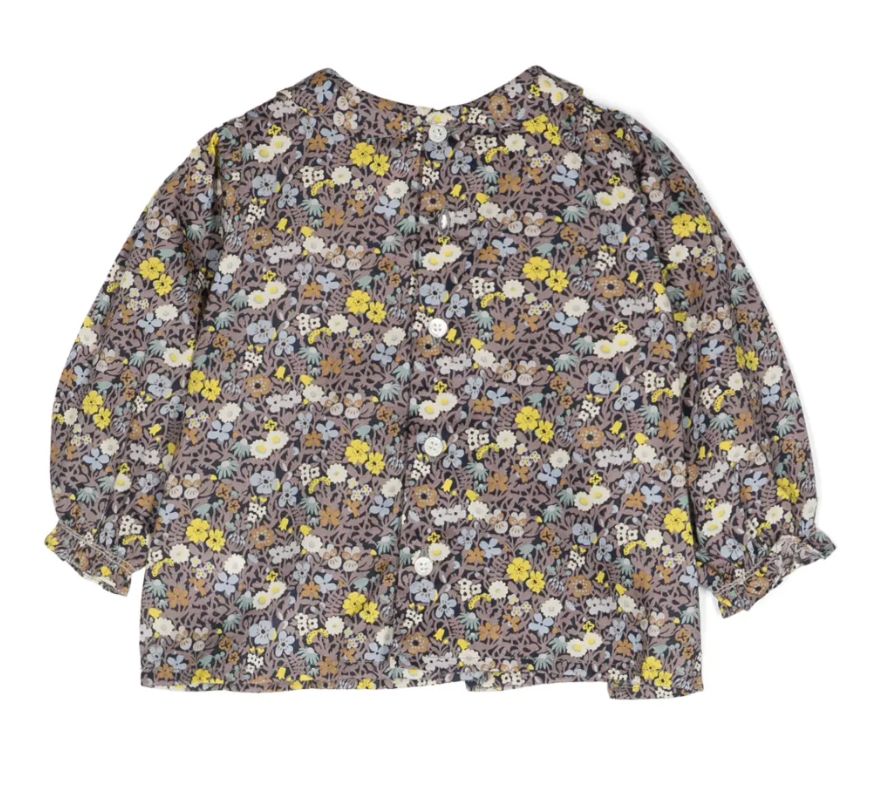 Bonpoint Julietti floral-print cotton blouse brand new, 6 months