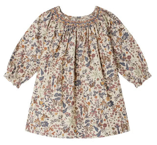 Bonpoint Robe Griottine en tissu Liberty | Beige Dès, 2 years