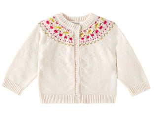 Bonpoint Baby Tatiana intarsia wool cardigan brand new, 3 years