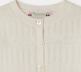 Bonpoint Giovina fancy knit cardigan brand new, 6 months