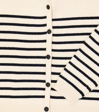 Bonpoint Demy striped wool and cotton cardigan brand new, 8 years