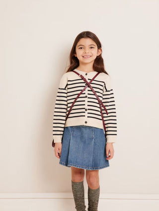Bonpoint Demy striped wool and cotton cardigan brand new, 8 years
