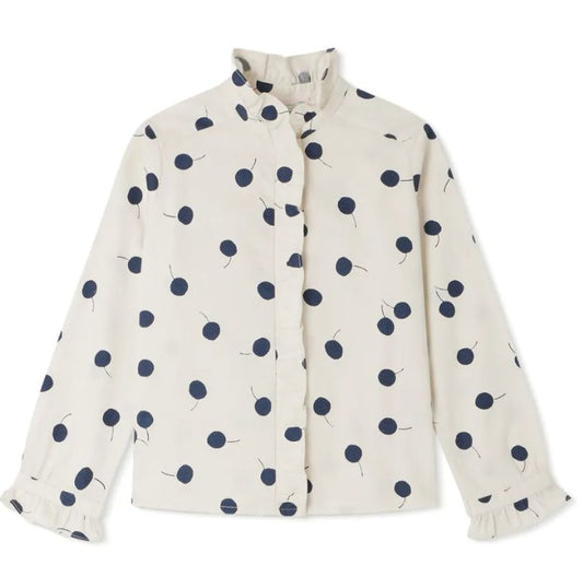 Bonpoint Bree polka-dot print shirt brand new, 4 years