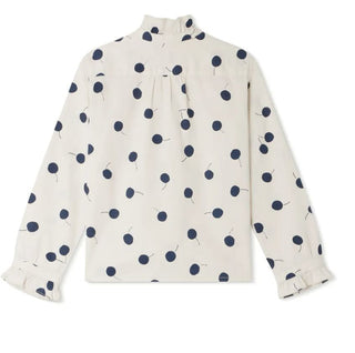 Bonpoint Bree polka-dot print shirt brand new, 6 years