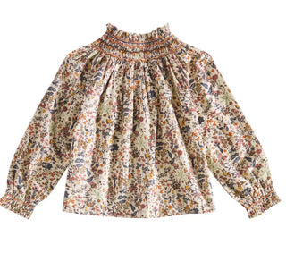 Bonpoint Petale smocked floral cotton top brand new, 6 years