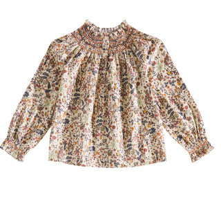 Bonpoint Petale smocked floral cotton top brand new, 6 years