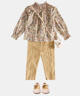 Bonpoint Petale smocked floral cotton top brand new, 6 years