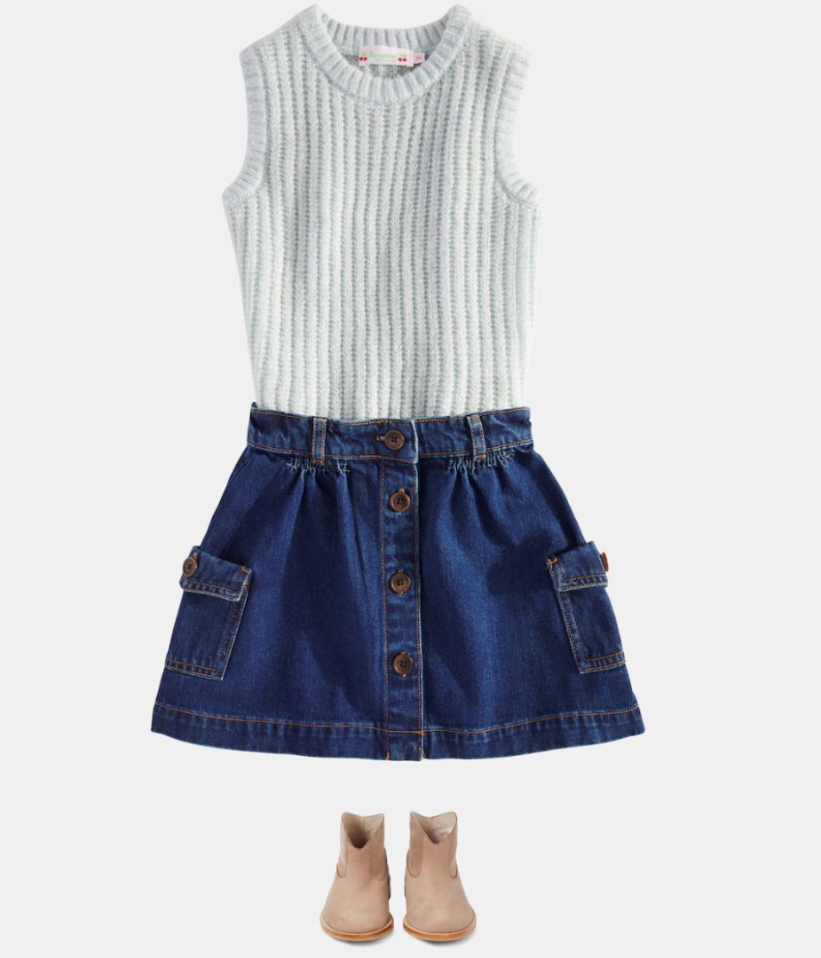 Bonpoint Génèse denim skirt brand new, 6 years