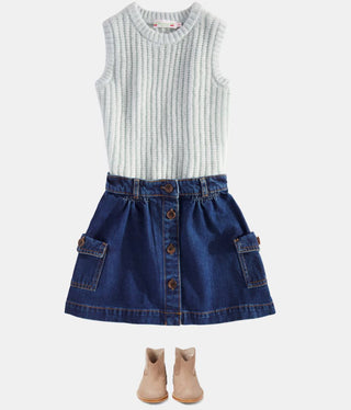 Bonpoint Génèse denim skirt brand new, 6 years