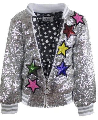 Lola + The Boys Girls Unicorn Sequin Bomber , 8 years
