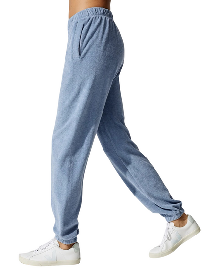 Donni Terry Henley sweatpants denim, women small