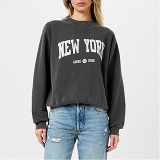 Anine Bing Crewneck NY distressed grey, Small
