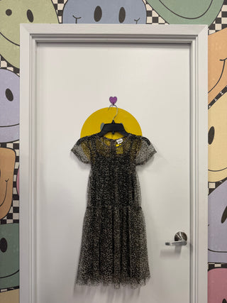 Zara Leopard print halloween mesh tiered dress, 9 years
