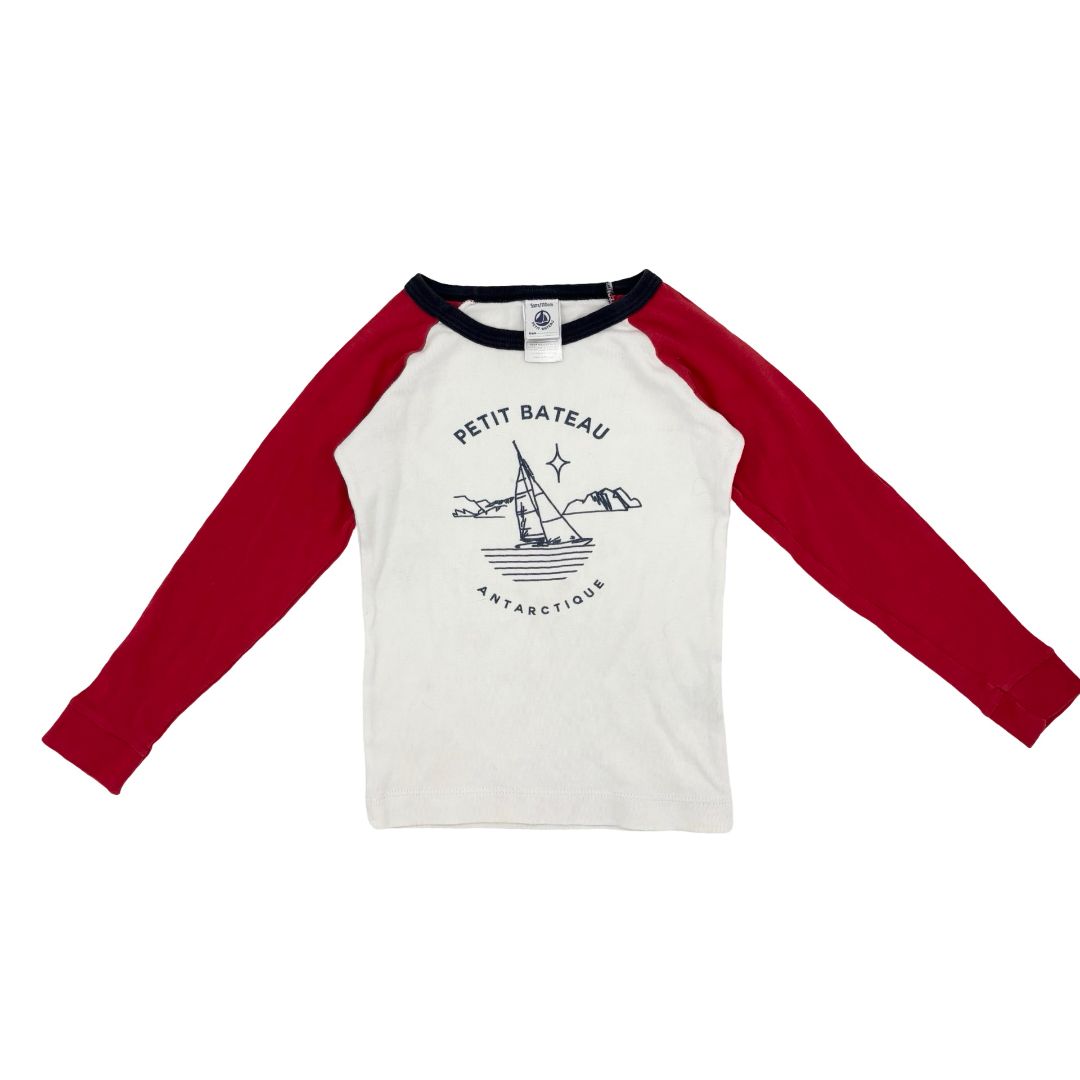 Petit Bateau sailboat pj top, 5 years