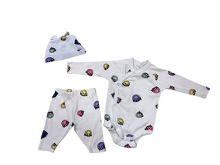 Kith Bodysuit, Pants and Hat Smiley Set, 0-3 months