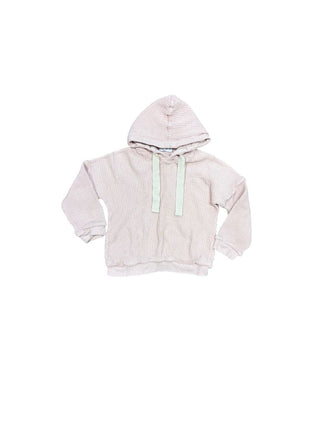 Jamie Kay Dusty Pink Waffle Knit Hoodie with Drawstring, 5 years