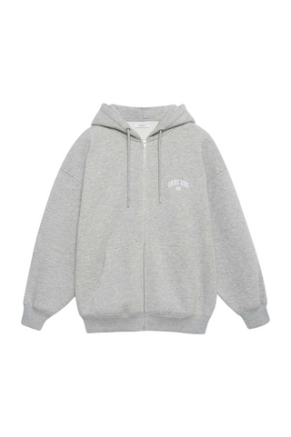 Anine Bing zane hoodie Heather GreyZip Up, womens xs
