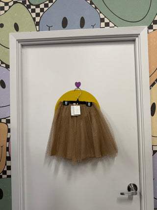 Maria Chantal Halloween new with tags gold tulle skirt, 8 years