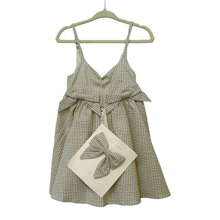 Noralee Blue striped dress and bow new with tags, 2 years