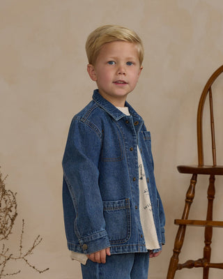 Rylee Cru denim chore coat, 4-5Y