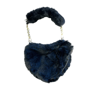 Black fur purse