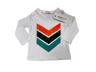 Joah Love Chevron Print White Longsleeve - New With Tags, 6 months
