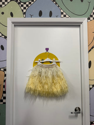 Mimisol yellow halloween feather skirt, 5 years