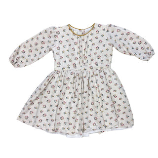 Cosmosophie Cream dress with flower, 3 years