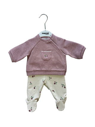 purple grapes sweater and pant set, new with tag, 0-1 month