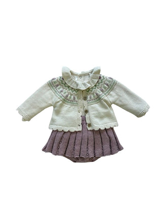 mayoral knit skirt and sweater set, new with tag, 0-1 month
