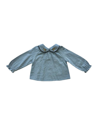mayoral blue collared blouse, new with tag, 12 months