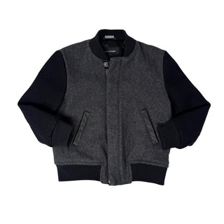 Mackage Two tone wool varsity media bomber jacket., 4 years