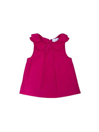 Jacadi hot pink scalloped collar top, 10 years
